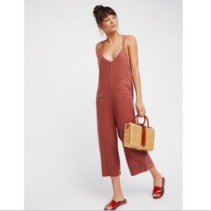 Free people jumpsuit with pockets.